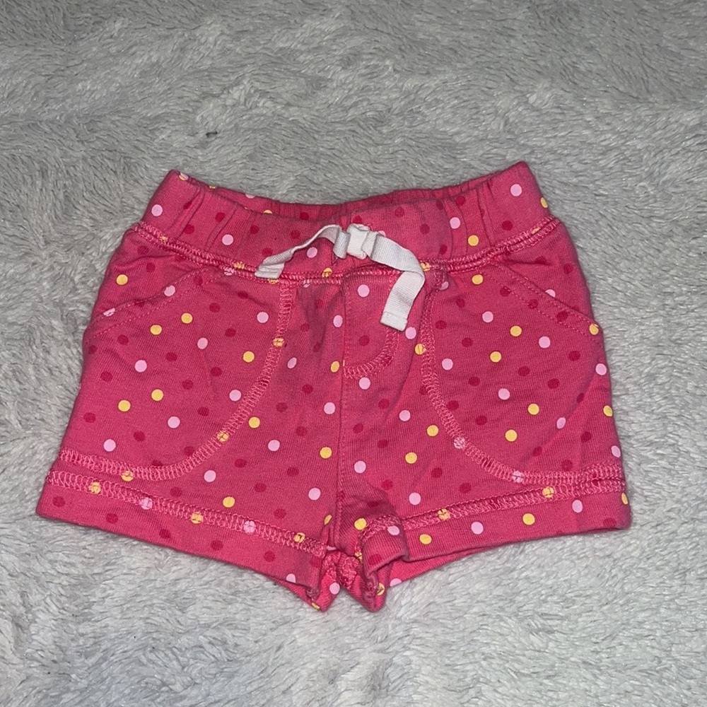 (3 for $10) Nevada pink shorts 6 month polkadot